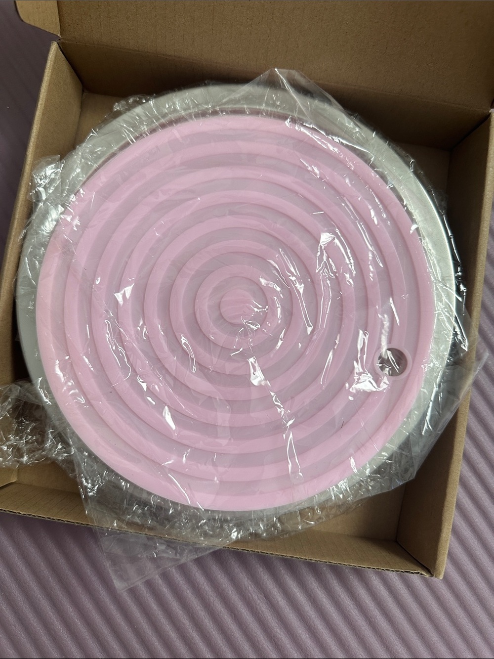 Silicone Round Trivet & Trivet Mat – Pink